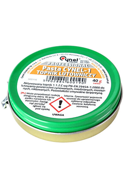 Cynel Pasta de lipit pe baza de colofoniu Flux pentru cupru alama nichel 40g ...