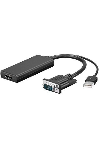 goobay Cablu adaptor VGA + audio USB la HDMI 1920x1080P 0.1m