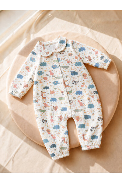tinibud Gots Certified Fabric 100% Cotton Muslin Safari Patterned Breathable ...