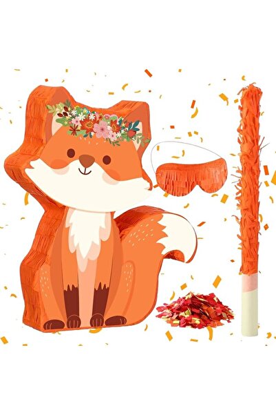 GENERAL Soofam Piñata Fox with Piñata Stick, Paper Scraps and Eyeballs, Anima...