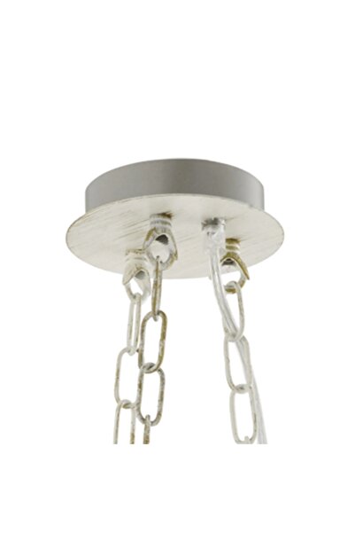 Klausen Candelabru Grass KL6626, 3xE27, alb antic, metal + sticlă, stil clasic