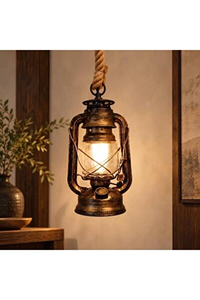 Happy Light Traditional Single Gold Color E27 Hanging Lantern