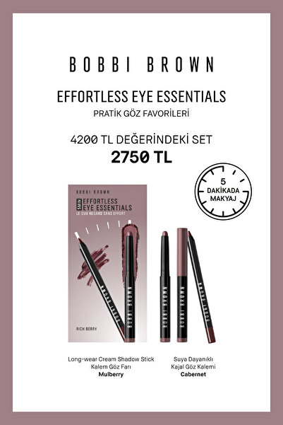 BOBBI BROWN Efortless Eye Essentials İkili Göz Makyajı Seti - Rich Berry