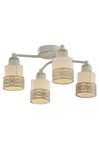 Klausen Φωτιστικό οροφής Romantik KL9141, 4xE14, αντικέ λευκό, IP20