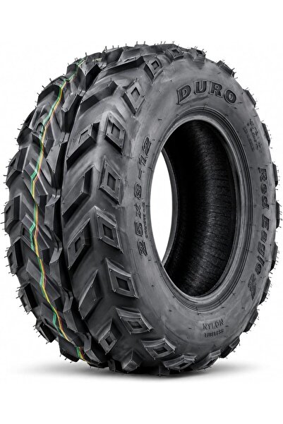FUKUKAWA DURO 25x8-12 ATV UTV Tire, 205/80-12 Tubeless All-Terrain Off-Road T...