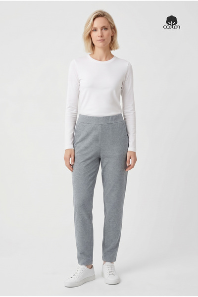 Cottonland Women's Talya Normal Waist, No Ruffles, Two Yarns, Cotton Sweat Pa...