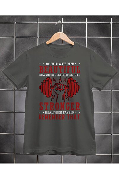 Beautiful Stronger Erkek Regular Fit Baskılı Spor Tişört
