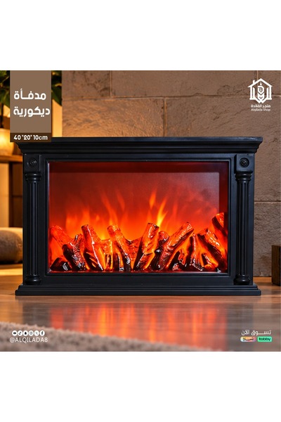 CME Decorative Electric Fireplace with Realistic Flame and Embers Effect, Cla...