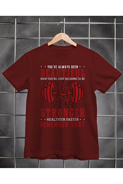 Beautiful Stronger Erkek Regular Fit Baskılı Spor Tişört