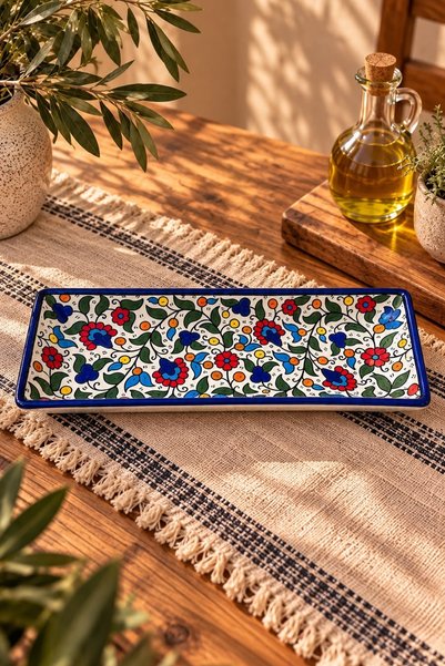 Generic Brand Long Rectangular Ceramic Serving Platter