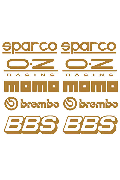 Oracal Set of 2 sets of Auto Racing Stickers – Sparco, O.Z Racing, Momo, Brem...