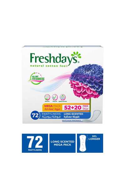 Sanita Freshdays Daily Comfort Long Panty Liners 52 pcs + 20pcs