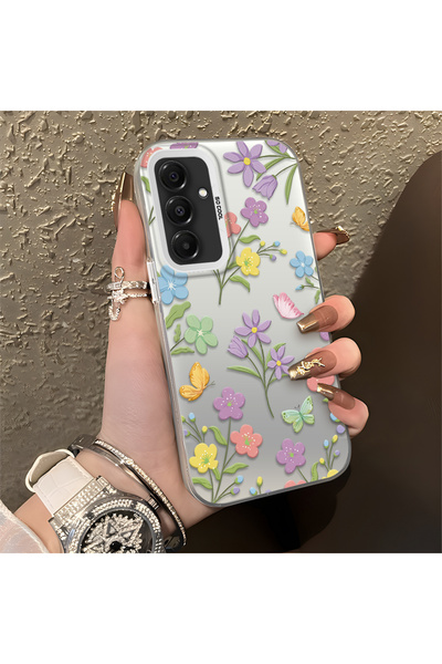 CHICASELUX حافظة سامسونج جالاكسي A16 متوافقة مع شبكات 4G/5G بتصميم زهور وفراش...