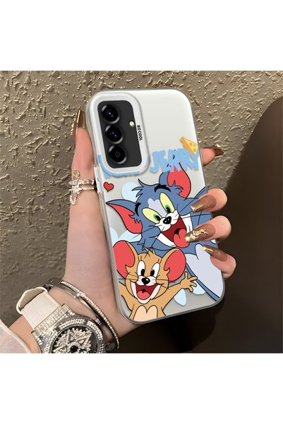 CHICASELUX Cute Cartoon Cat and Mouse Case Compatible with Samsung Galaxy A36...