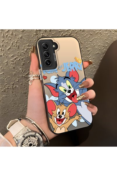CHICASELUX Samsung Galaxy S21 Fe Compatible Cute Cartoon Cat and Mouse Case, ...