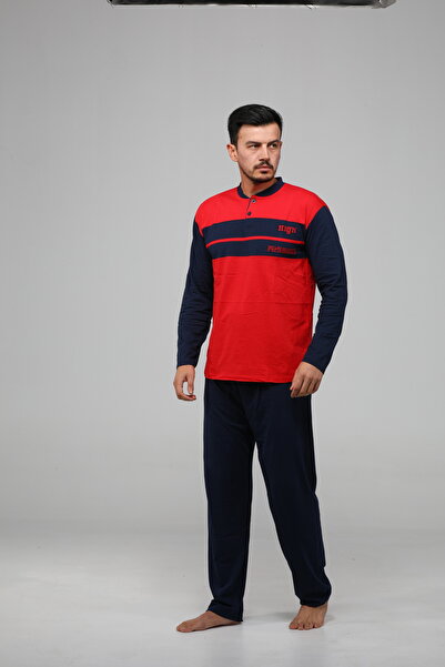 Süprem Kumaştan Uzun Kol Battal Pijama