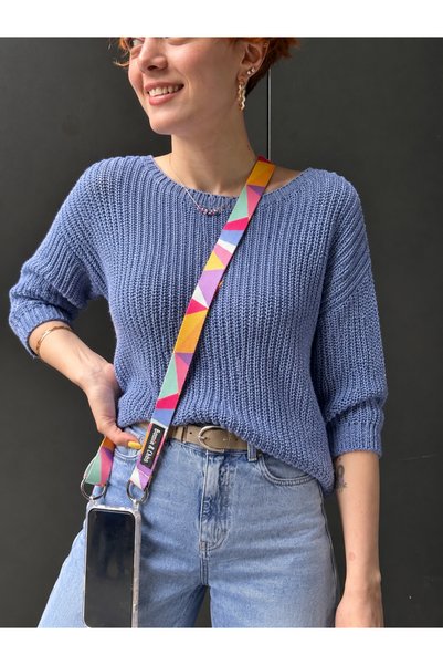 Bonnie&Chico iPhone 18 Promax Compatible Transparent Case with Cross-Attached Adjustable Length Bonbon Phone Strap