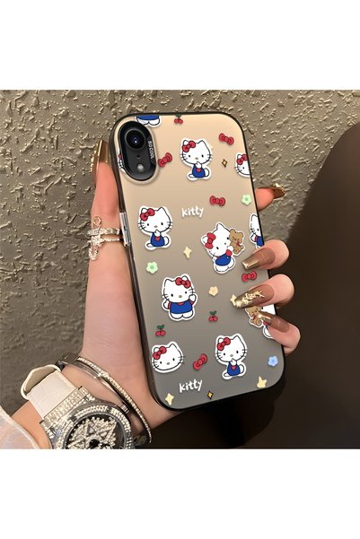 CHICASELUX حافظة بتصميم قطة كرتونية لطيفة متوافقة مع هاتف iPhone XR، هيكل ممت...