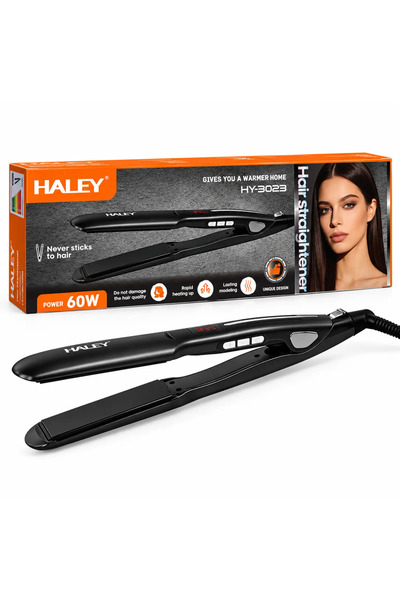 HALEY Placă de Îndreptat Părul HY-3023, 60W, Încălzire Rapidă, Modelare de Lu...