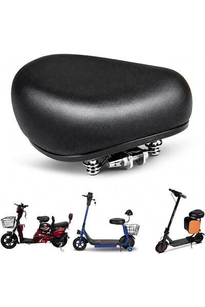 FUKUKAWA Wide Comfort Bicycle Saddle Seat, Soft Padded Bike Seat with Dual Sp...