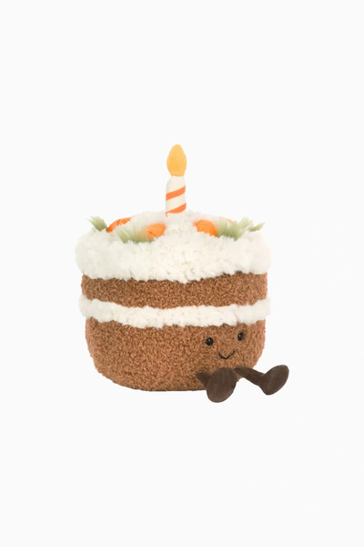 Jellycat دمية كرتونية على شكل كعكة الجزر من أميوسبلز، 15 سم