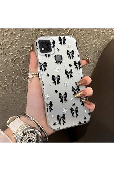 CHICASELUX حافظة متوافقة مع Redmi 9C/10A بتصميم أنيق باللون الأسود مع طباعة ك...