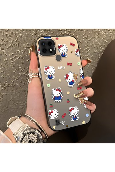 CHICASELUX Realme C21 Compatible Cute Cartoon Cat Style Case, Shock-Absorbing...