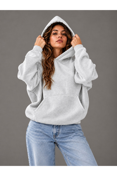 CALİBRA Unisex Basic Sweatshirt Hoodie Grimelange