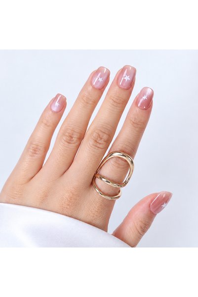 Takma Takma M Beden Pembe Nail Art Kısa Yuvarlak 10'lu Tekrar Kullanılabilir ...