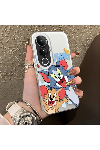 CHICASELUX Vivo V50 Lite 4G/5G Compatible Cute Cartoon Cat and Mouse Case, Sh...