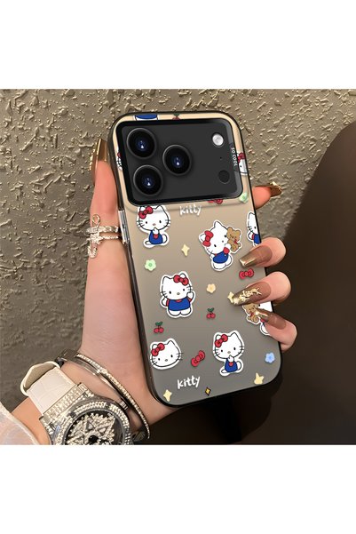 CHICASELUX حافظة بتصميم قطة كرتونية لطيفة متوافقة مع iPhone 17 Pro، هيكل ممتص...