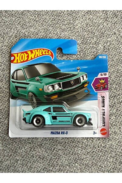 Mazda RX-3 Turkuaz - HW J-Imports Özel Seri Japon Spor Araba