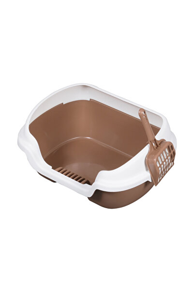 TANGSHAN JICHANGBAO PET SUPPLIES مرحاض شبه مغلق للقطط الصغيرة مع مجرفة - MSP-001