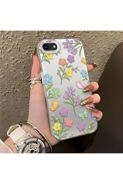 CHICASELUX iPhone 7/8/Se 2020 2022 Compatible Colorful Flower and Butterfly C...