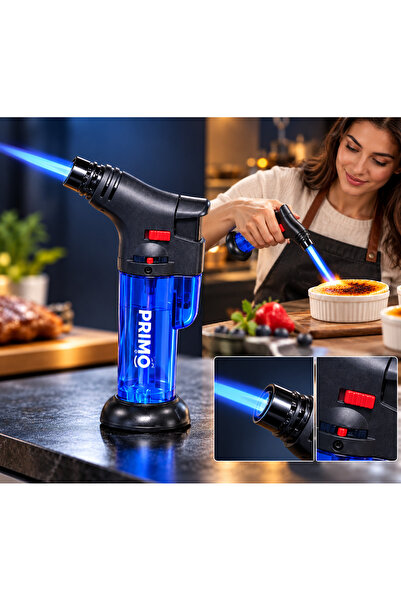 Primo Plus Refillable butane torch lighter – cooking torch with an adjustable...