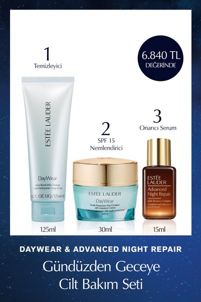 Estee Lauder Gündüzden Geceye Cilt Bakım Seti: Temizleyici 125ml & Nemlendiri...
