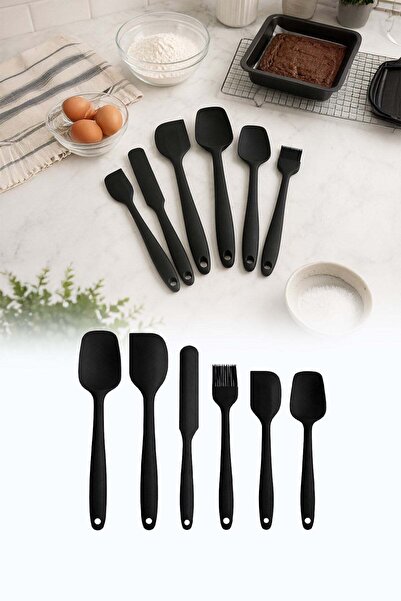 ERSAT HOME 6-Piece Silicone Spatula Set for Cooking, High Heat Resistant, Bpa...