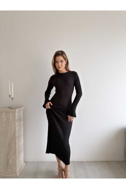LAMİFUSTORE Rochie din tricot cu detaliu în talie