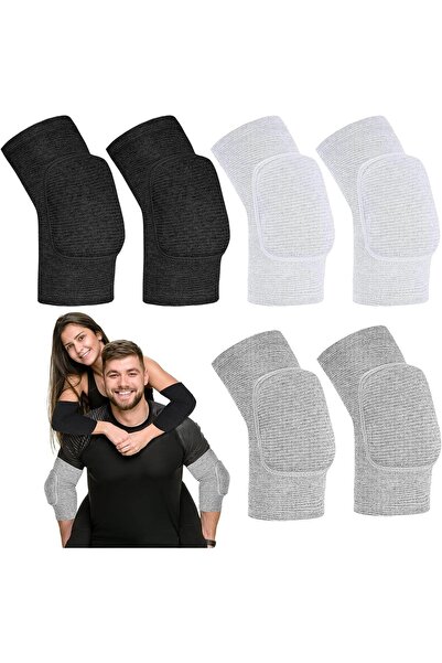 Arabest 3 Pairs Breathable Sponge Elbow Pads,Compression Braces for Volleybal...
