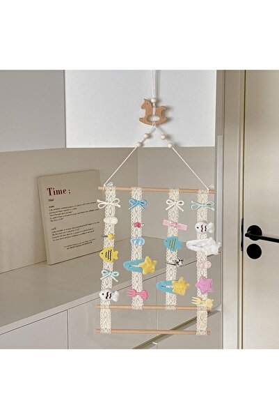 Arabest Wall Mount Hair Accessory Organizer,4 Non-Slip Lace Straps for Headba...