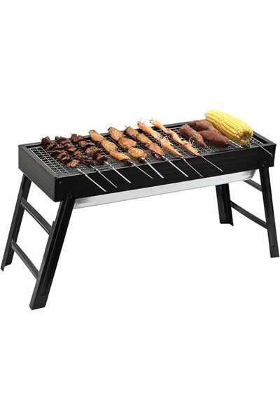 Lawazim Portable Barbecue Grill - 60x22x31cm - Folding Charcoal BBQ Tabletop ...