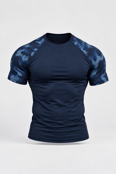 FitVult Sleeve Camouflage Printed Short Sleeve Military Color Camouflage Flexible Compression Sports Tshirt Body Fitting Body Underwear
