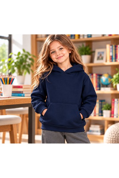 luci sports Girls' Hooded Oversized Sweatshirt with Kangaroo Pocket