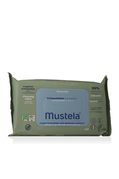 Mustela Bébé Șervețele umede pentru curățare Compostabile 60 buc.
