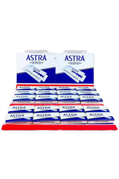 Astra Superior Stainless Çift Taraflı Yaprak Jilet (Mavi Astra) 100'lü Kutu