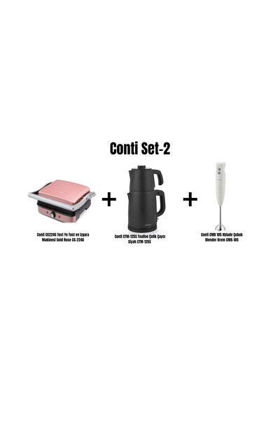 Set-2 (Tost Makinesi, Çaycı ve Çubuk Blender)