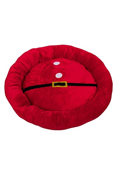 DD SHOP Pat de Craciun Rosu cu Model Curea Mos Craciun pentru Caini Ø75cm