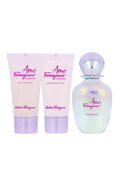 Salvatore Ferragamo Amo Ferragamo Flowerful EDT 50 ml + SG 50 ml + BL 50 ml W