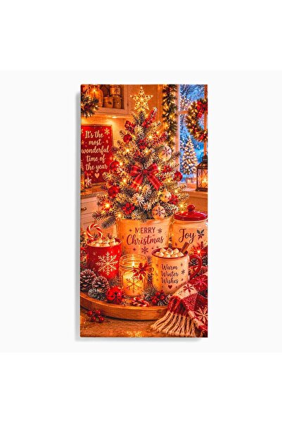 Luxcanva Tablou Canvas Spiritul Craciunului 60x120 cm pe Sasiu Lemn Bucurie D...