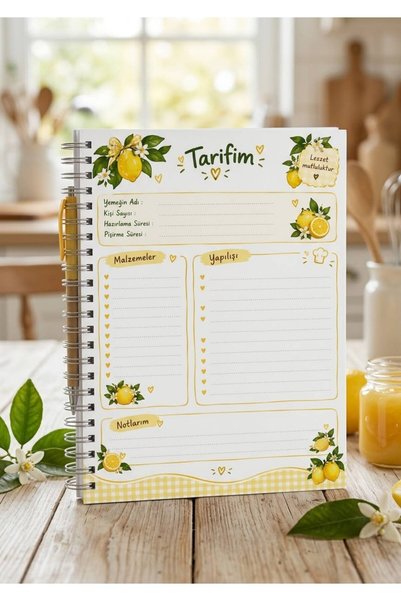 EyER Shoping Lemon Figured Recipe Book